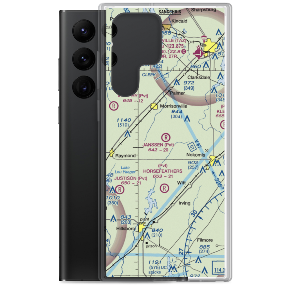 Alan B. Janssen Airport (4LL9) VFR Sectional Samsung Case Samsung Galaxy S22 Ultra model shown