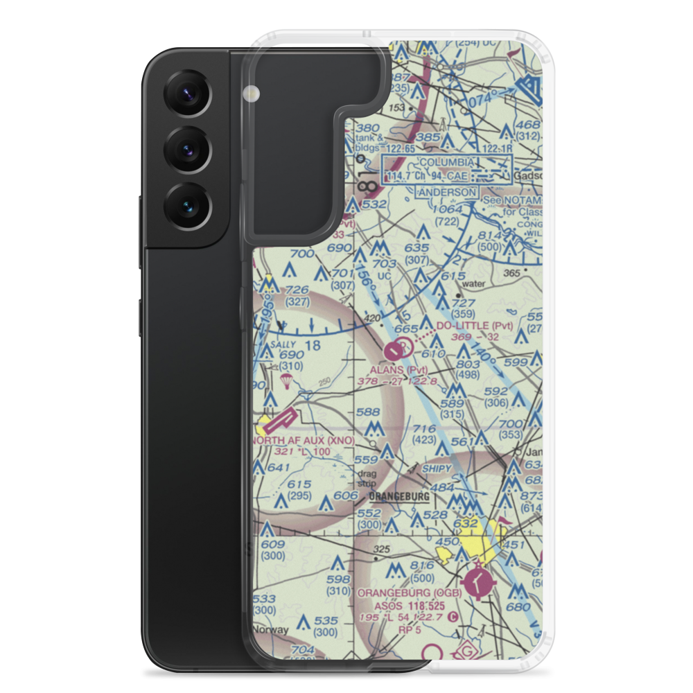 Alan's Airport (SC07) VFR Sectional Samsung Case Samsung Galaxy S22 Plus model shown