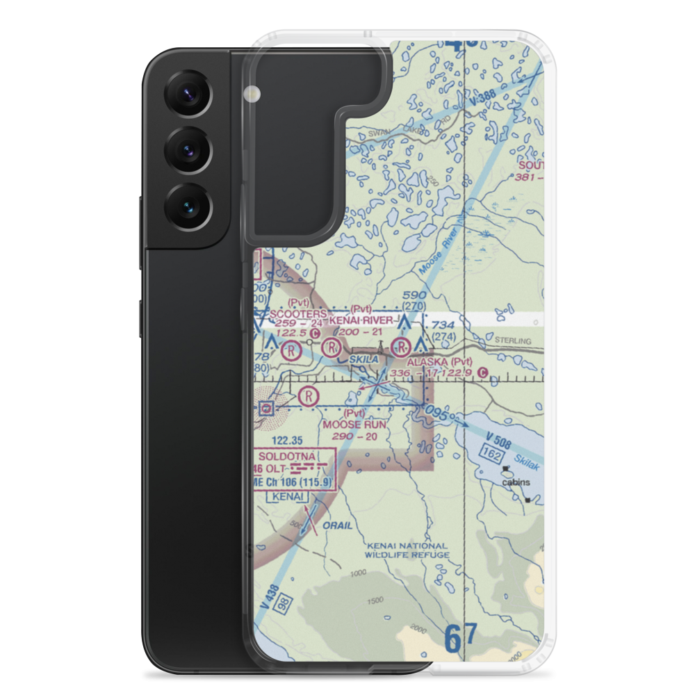 Alaska Airpark (AK01) VFR Sectional Samsung Case Samsung Galaxy S22 Plus model shown