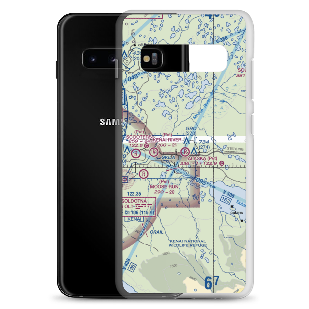 Alaska Airpark (AK01) VFR Sectional Samsung Case Samsung Galaxy S10+ model shown