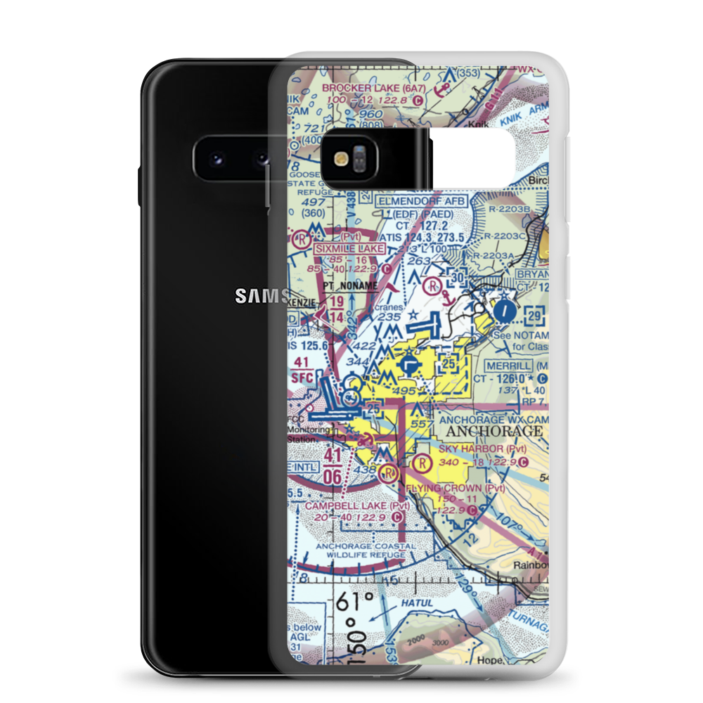 Alaska Regional Hospital Heliport (2OK) VFR Sectional Samsung Case Samsung Galaxy S10 model shown