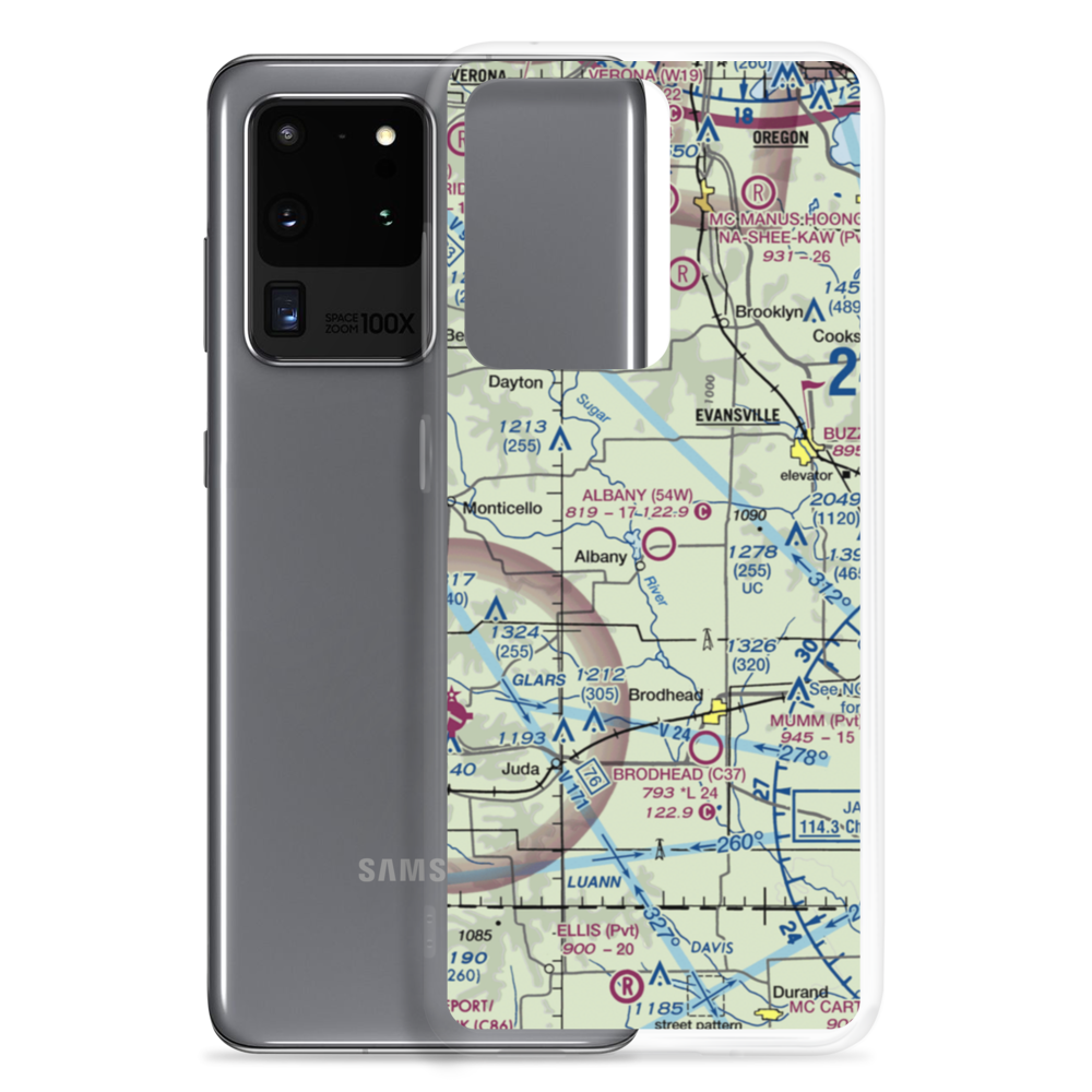 Albany Airport (54W) VFR Sectional Samsung Case Samsung Galaxy S20 Ultra model shown