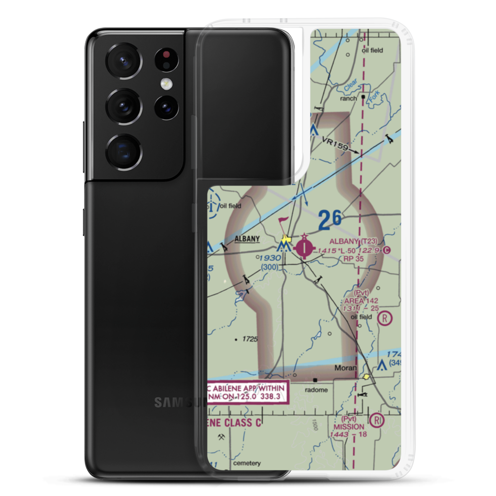 Albany Municipal Airport (T23) VFR Sectional Samsung Case Samsung Galaxy S21 Ultra model shown