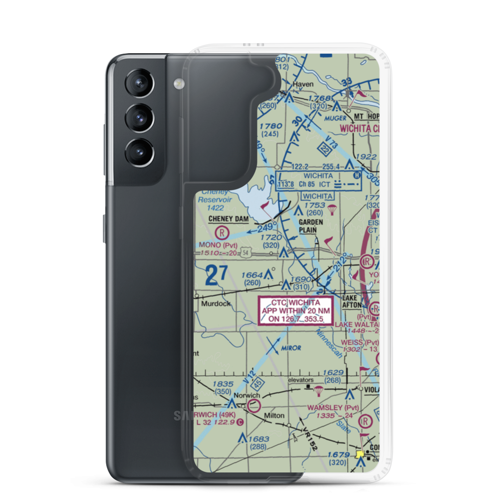 Albers Airport (SN13) VFR Sectional Samsung Case Samsung Galaxy S21 model shown