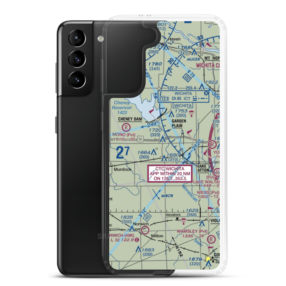 Albers Airport (SN13) VFR Sectional Samsung Case Samsung Galaxy S21 Plus model shown