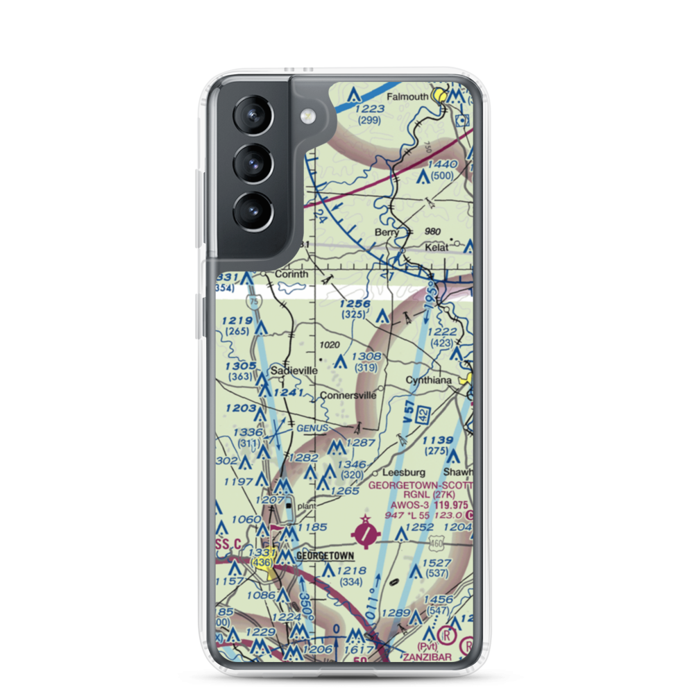 Alberta Ultralightport (8KY0) VFR Sectional Samsung Case Samsung Galaxy S21 model shown