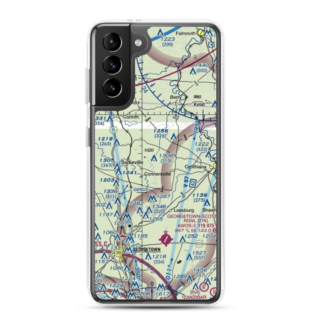 Alberta Ultralightport (8KY0) VFR Sectional Samsung Case Samsung Galaxy S21 Plus model shown