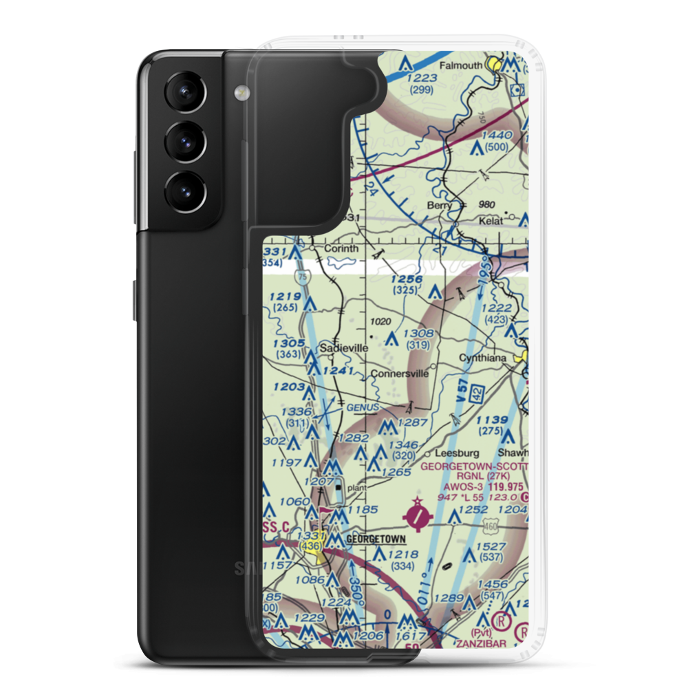 Alberta Ultralightport (8KY0) VFR Sectional Samsung Case Samsung Galaxy S21 Plus model shown