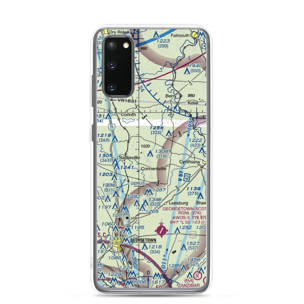 Alberta Ultralightport (8KY0) VFR Sectional Samsung Case Samsung Galaxy S20 model shown
