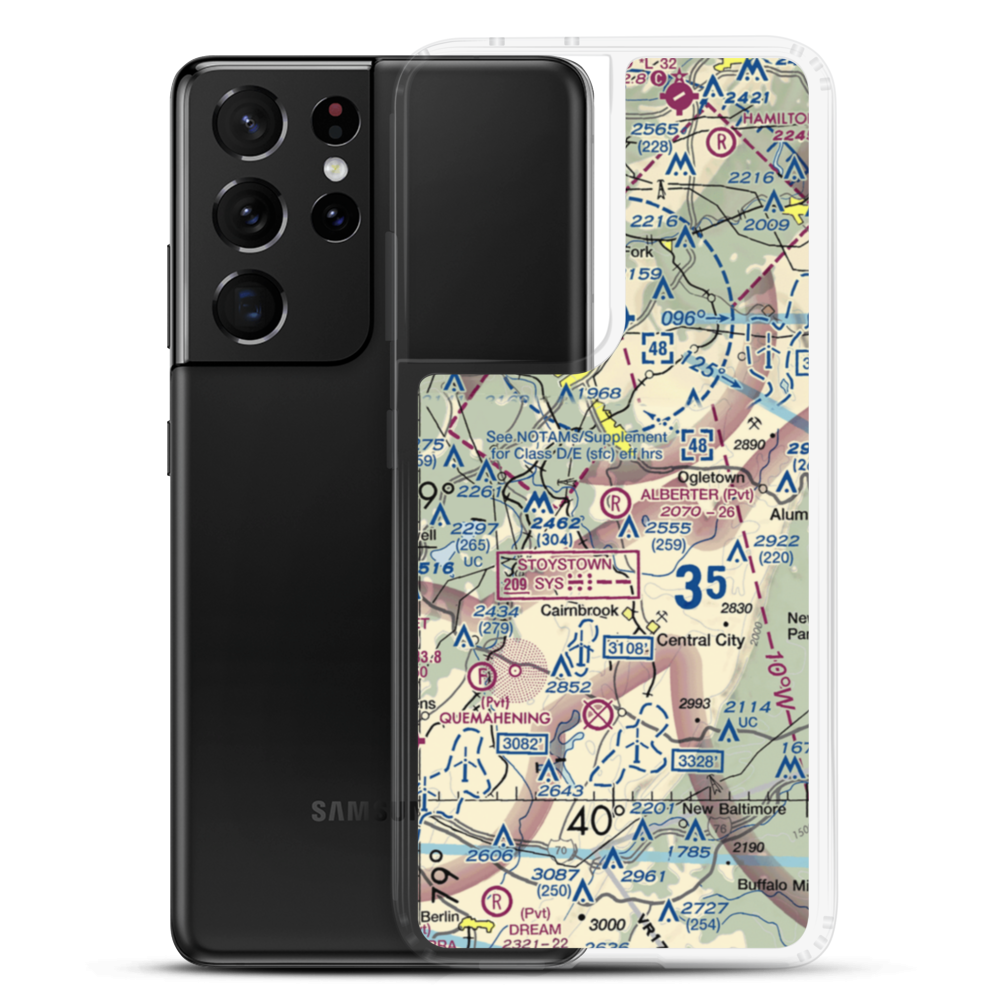 Alberter Farms Airport (PS52) VFR Sectional Samsung Case Samsung Galaxy S21 Ultra model shown
