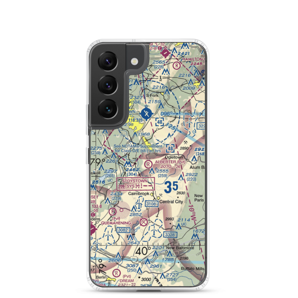 Alberter Farms Airport (PS52) VFR Sectional Samsung Case Samsung Galaxy S22 model shown