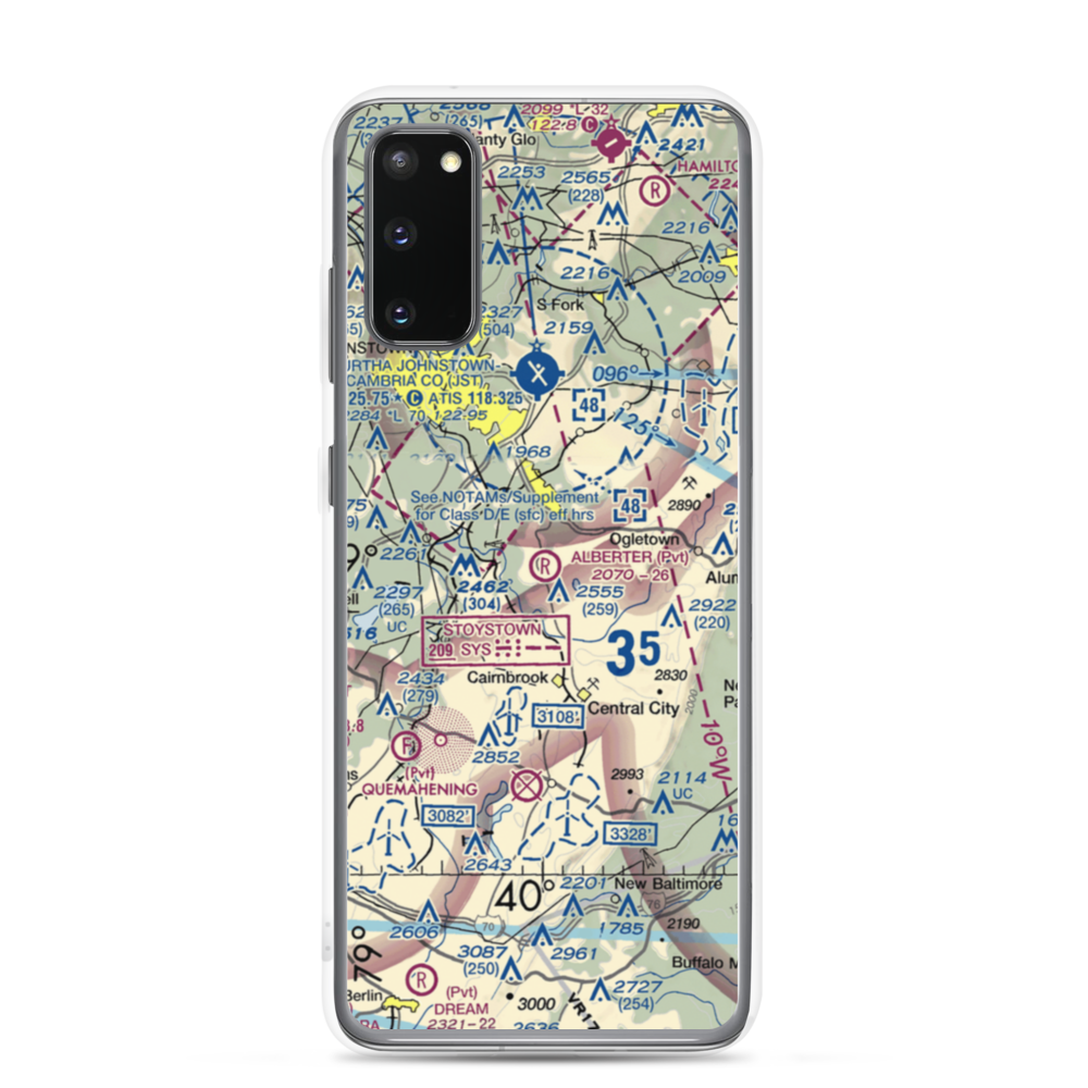 Alberter Farms Airport (PS52) VFR Sectional Samsung Case Samsung Galaxy S20 model shown