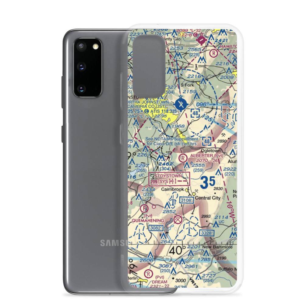 Alberter Farms Airport (PS52) VFR Sectional Samsung Case Samsung Galaxy S20 model shown