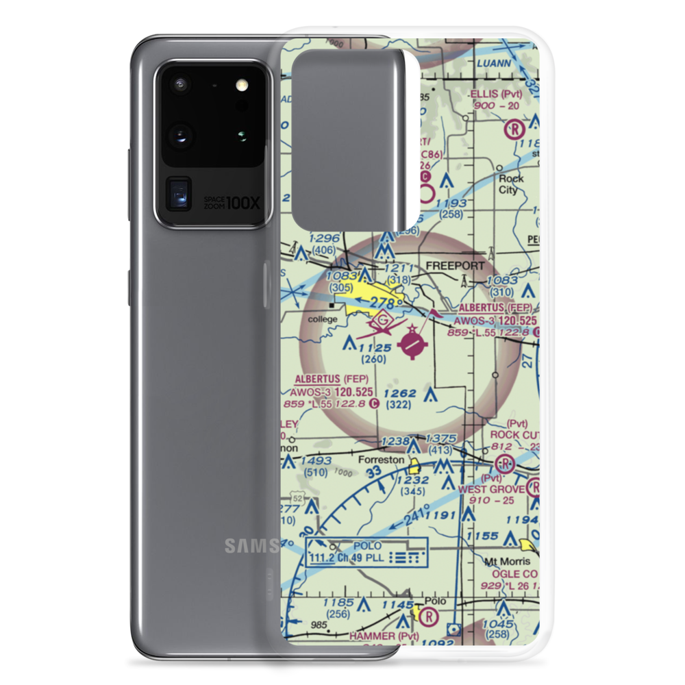 Albertus Airport (FEP) VFR Sectional Samsung Case Samsung Galaxy S20 Ultra model shown