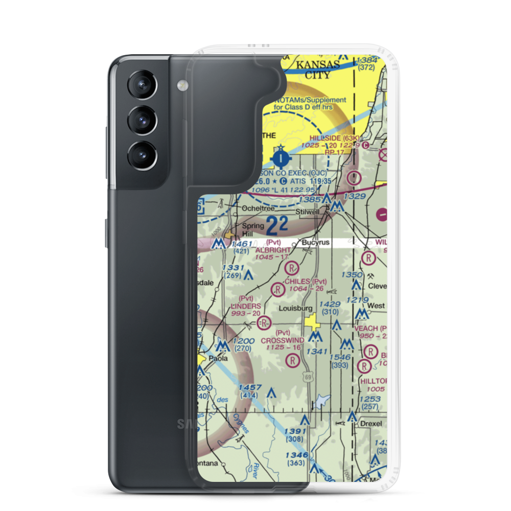 Albright Airport (SN78) VFR Sectional Samsung Case Samsung Galaxy S21 model shown