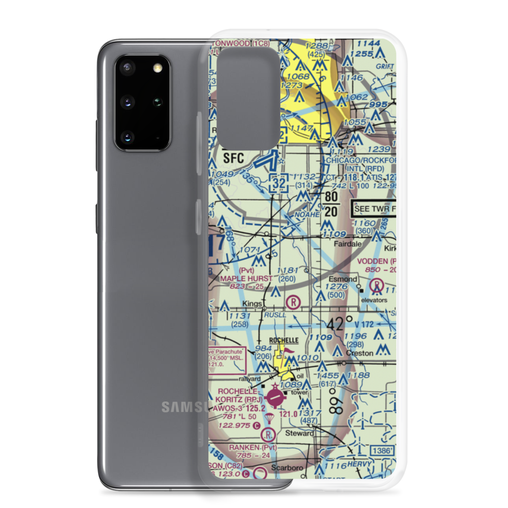 Alcock RLA Restricted Landing Area (41IL) VFR Sectional Samsung Case Samsung Galaxy S20 Plus model shown