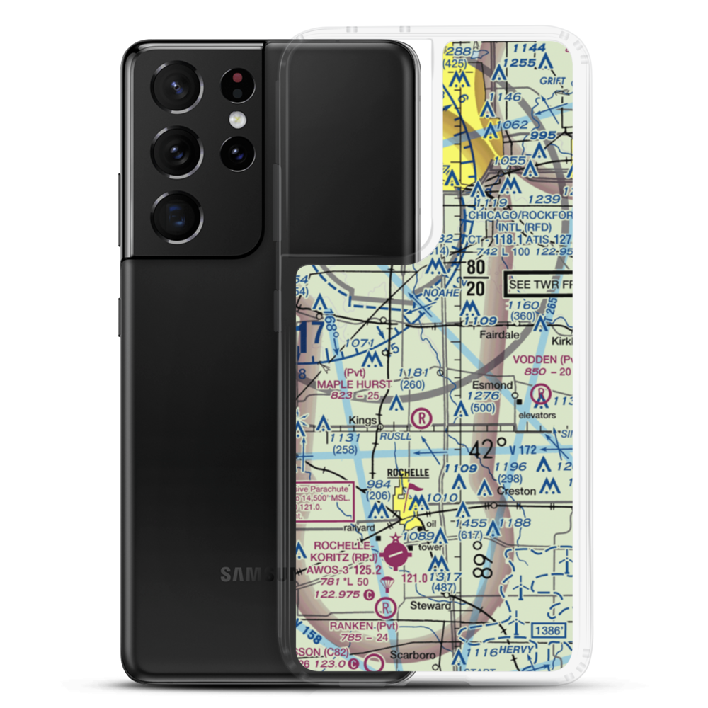 Alcock RLA Restricted Landing Area (41IL) VFR Sectional Samsung Case Samsung Galaxy S21 Ultra model shown