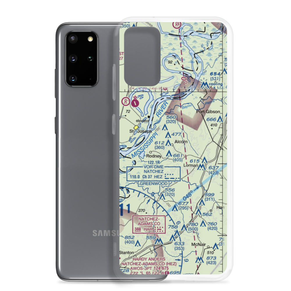 Alcorn State University Airport (MS28) VFR Sectional Samsung Case Samsung Galaxy S20 Plus model shown