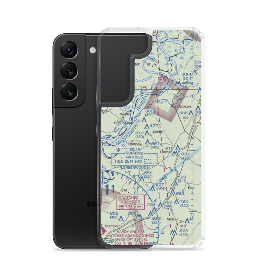 Alcorn State University Airport (MS28) VFR Sectional Samsung Case Samsung Galaxy S22 model shown