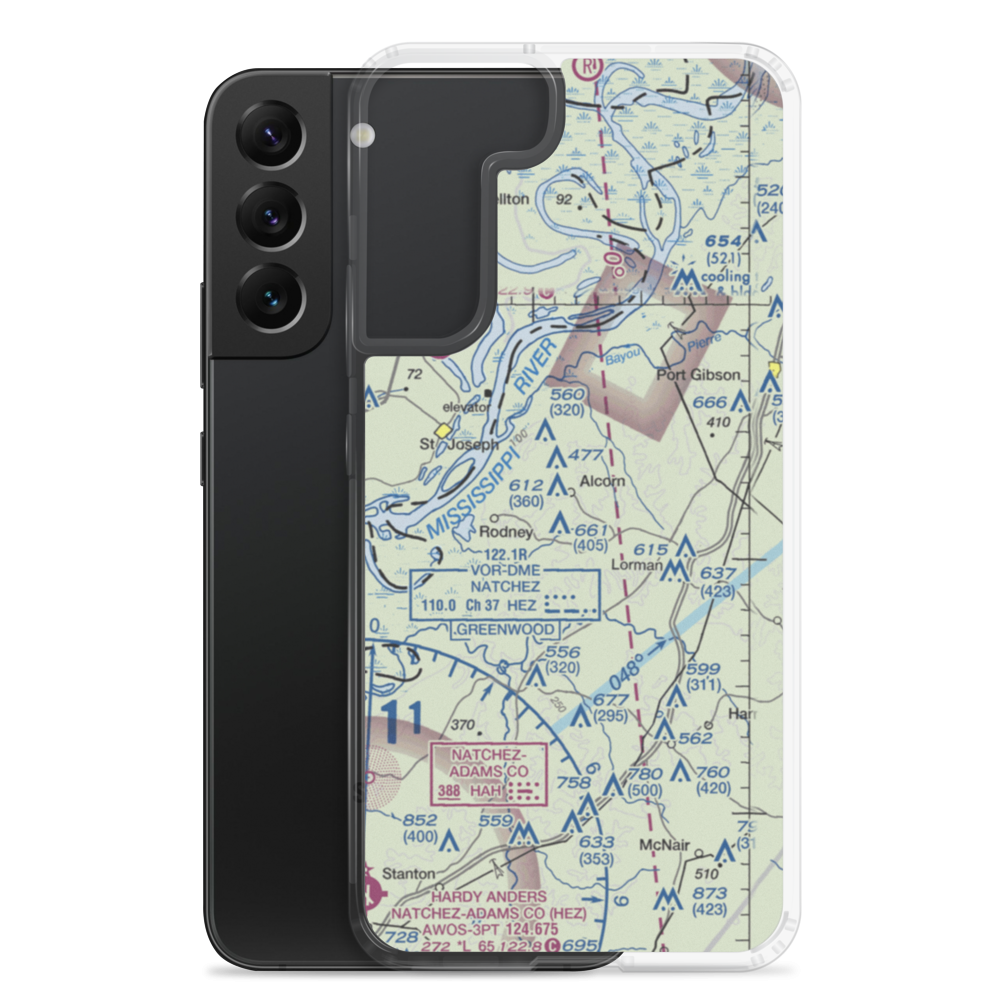 Alcorn State University Airport (MS28) VFR Sectional Samsung Case Samsung Galaxy S22 Plus model shown