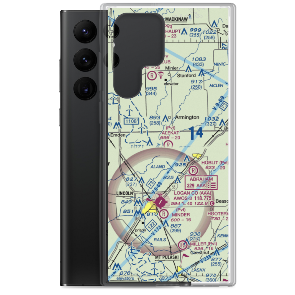 Alekat Acres Airport (3IL9) VFR Sectional Samsung Case Samsung Galaxy S22 Ultra model shown