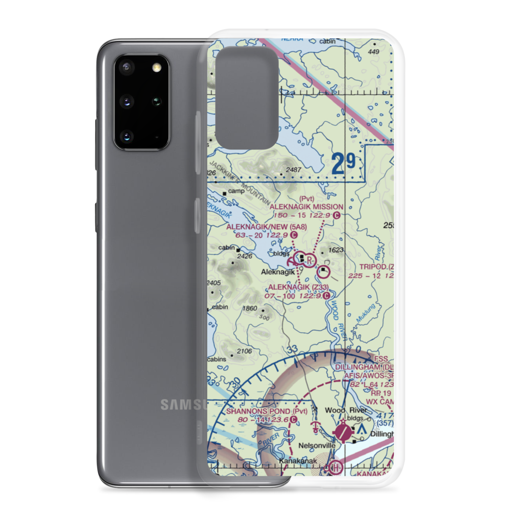 Aleknagik / New Airport (5A8) VFR Sectional Samsung Case Samsung Galaxy S20 Plus model shown