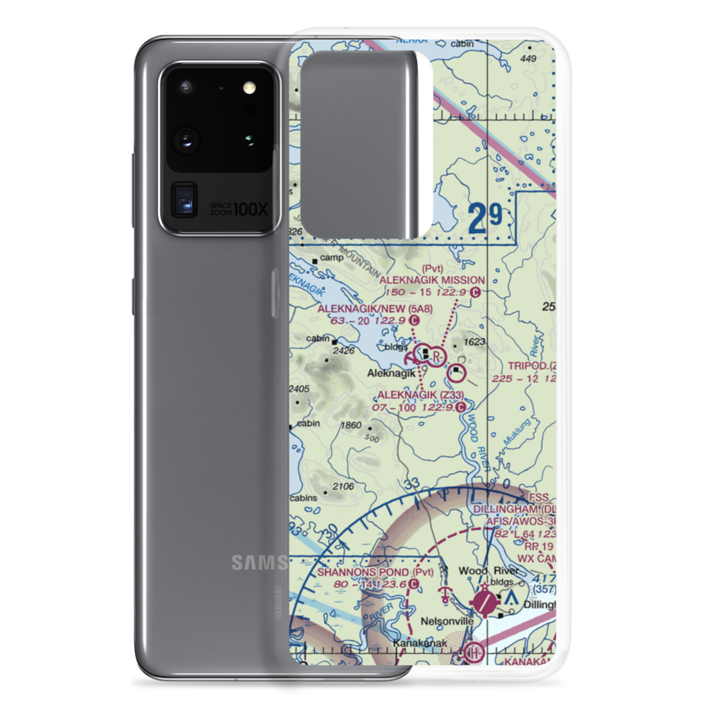 Aleknagik / New Airport (5A8) VFR Sectional Samsung Case Samsung Galaxy S20 Ultra model shown