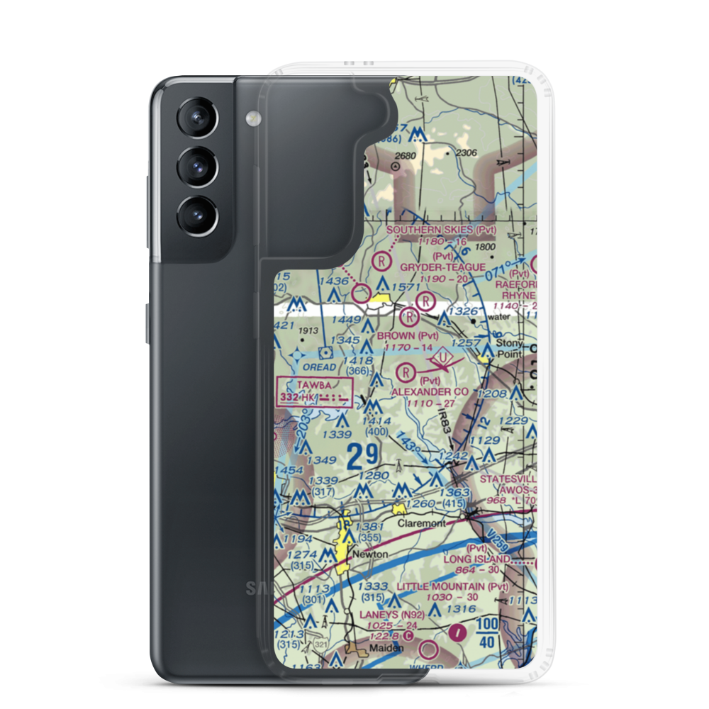 Alexander County Airport (NC59) VFR Sectional Samsung Case Samsung Galaxy S21 model shown