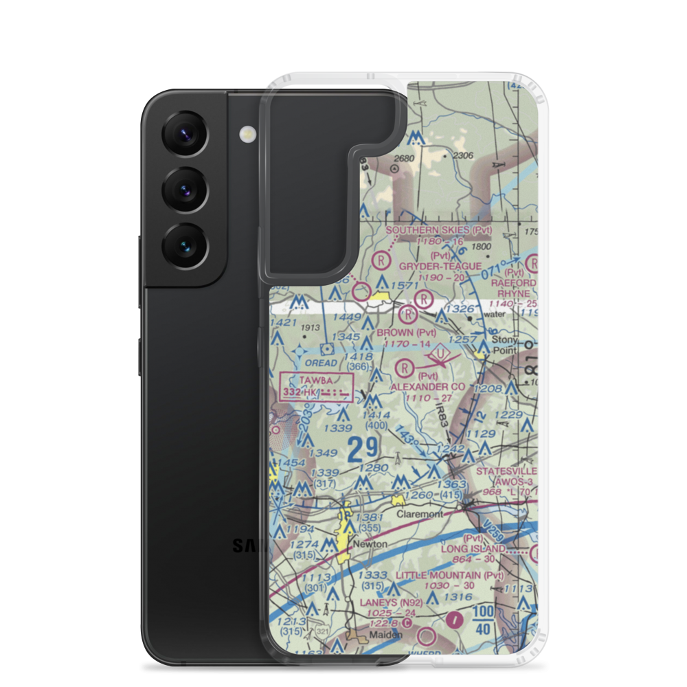 Alexander County Airport (NC59) VFR Sectional Samsung Case Samsung Galaxy S22 model shown
