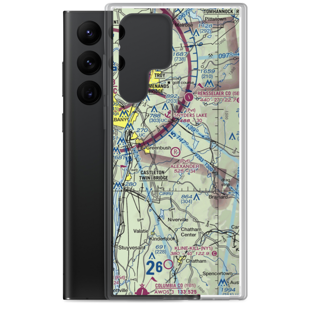Alexander Farm Airport (NY82) VFR Sectional Samsung Case Samsung Galaxy S22 Ultra model shown