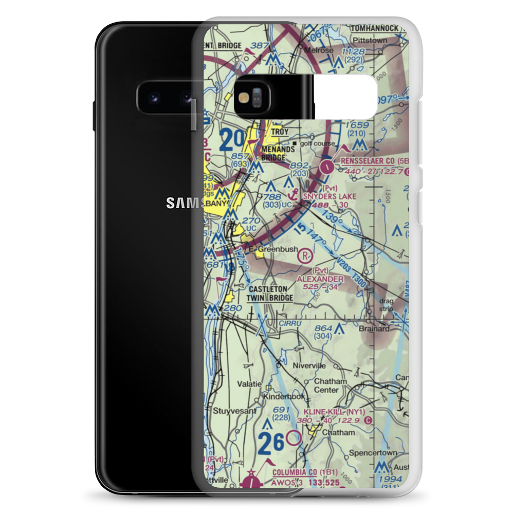 Alexander Farm Airport (NY82) VFR Sectional Samsung Case Samsung Galaxy S10+ model shown