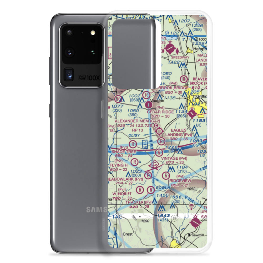 Alexander Memorial Airport (GA2) VFR Sectional Samsung Case Samsung Galaxy S20 Ultra model shown