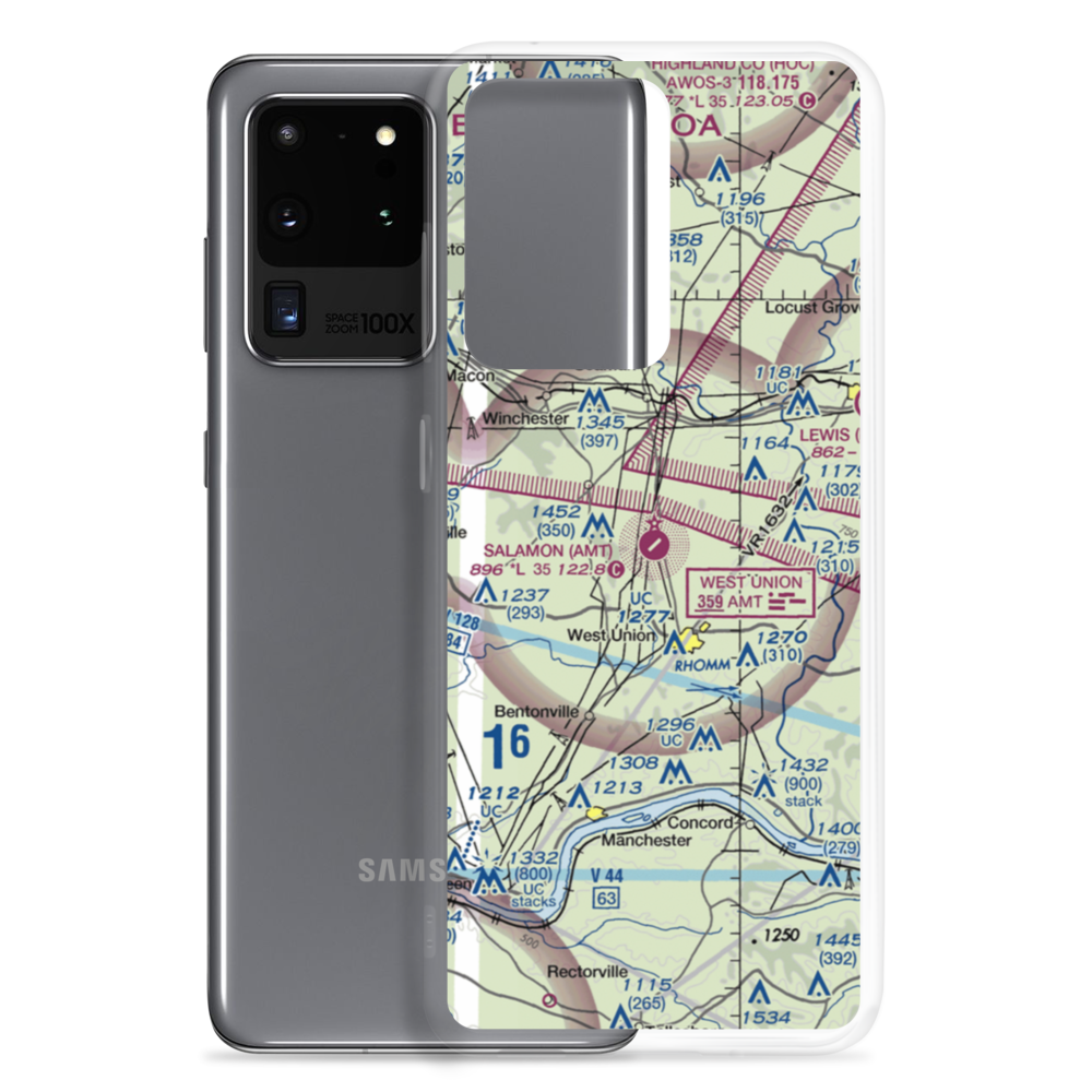 Alexander Salamon Airport (AMT) VFR Sectional Samsung Case Samsung Galaxy S20 Ultra model shown