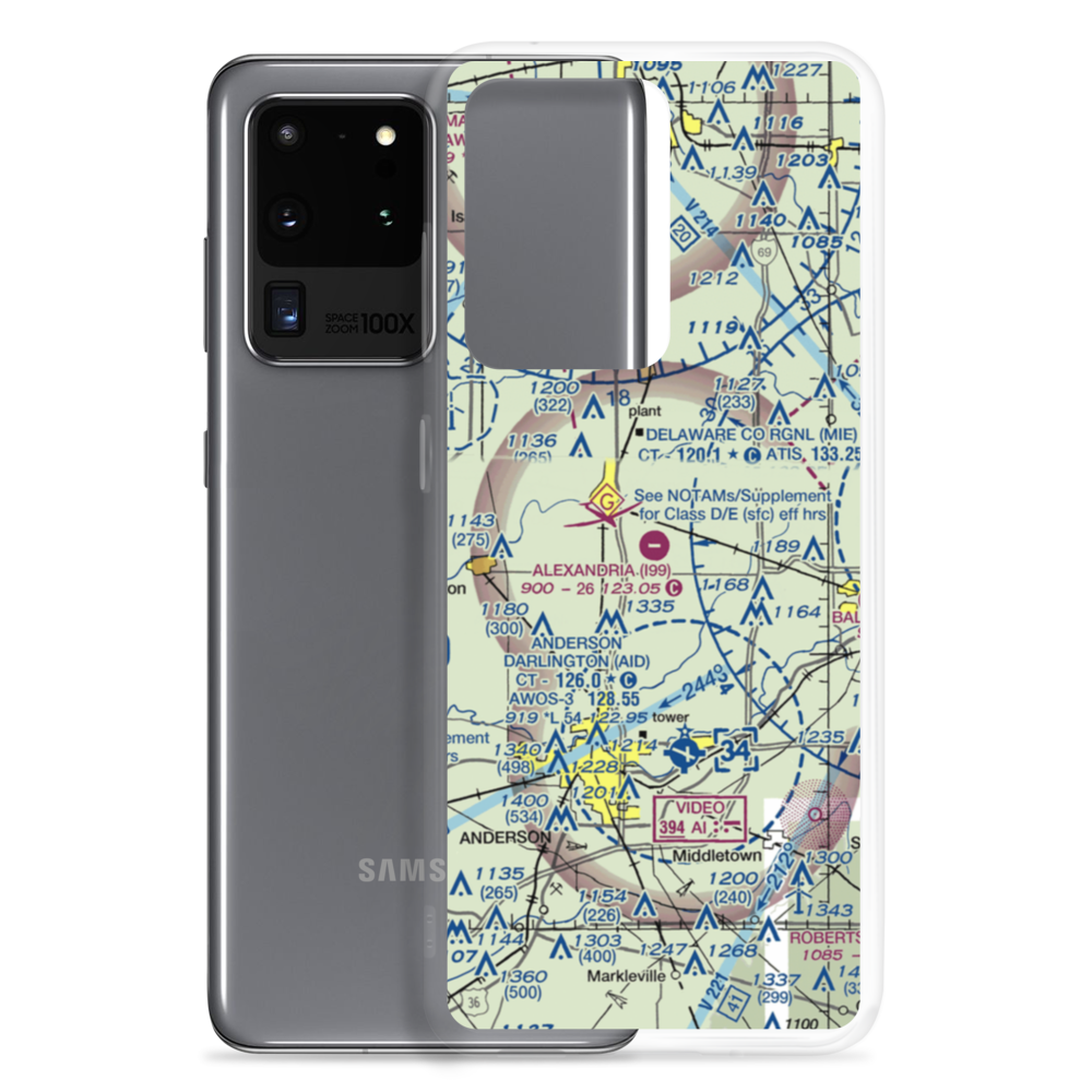 Alexandria Airport (I99) VFR Sectional Samsung Case Samsung Galaxy S20 Ultra model shown