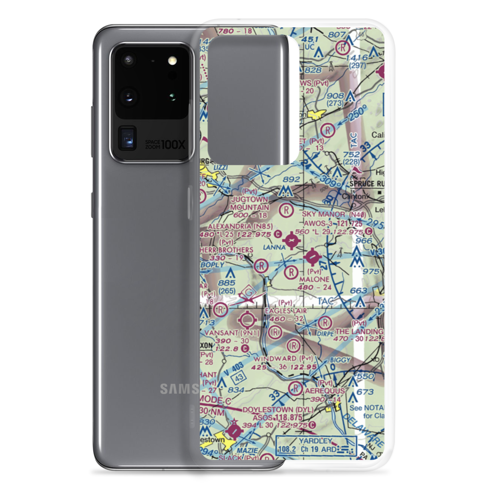 Alexandria Airport (N85) VFR Sectional Samsung Case Samsung Galaxy S20 Ultra model shown