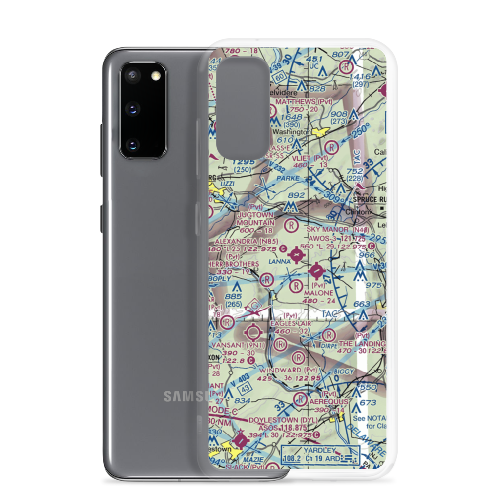 Alexandria Airport (N85) VFR Sectional Samsung Case Samsung Galaxy S20 model shown