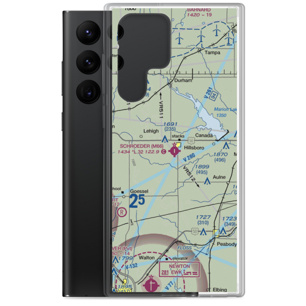 Alfred Schroeder Field (M66) VFR Sectional Samsung Case Samsung Galaxy S22 Ultra model shown