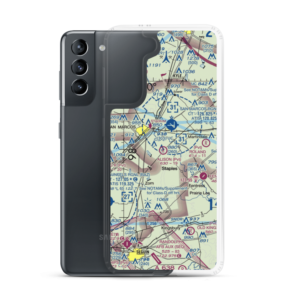 Alison Air Park (7TS2) VFR Sectional Samsung Case Samsung Galaxy S21 model shown