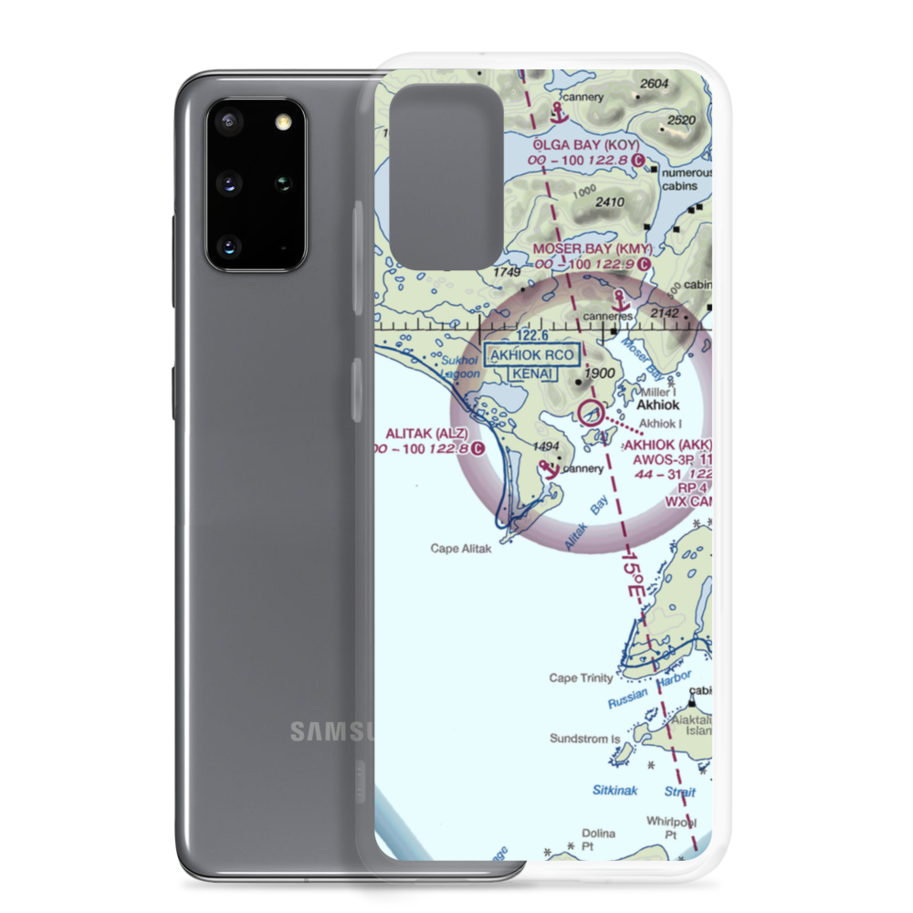 Alitak Seaplane Base (ALZ) VFR Sectional Samsung Case Samsung Galaxy S20 Plus model shown