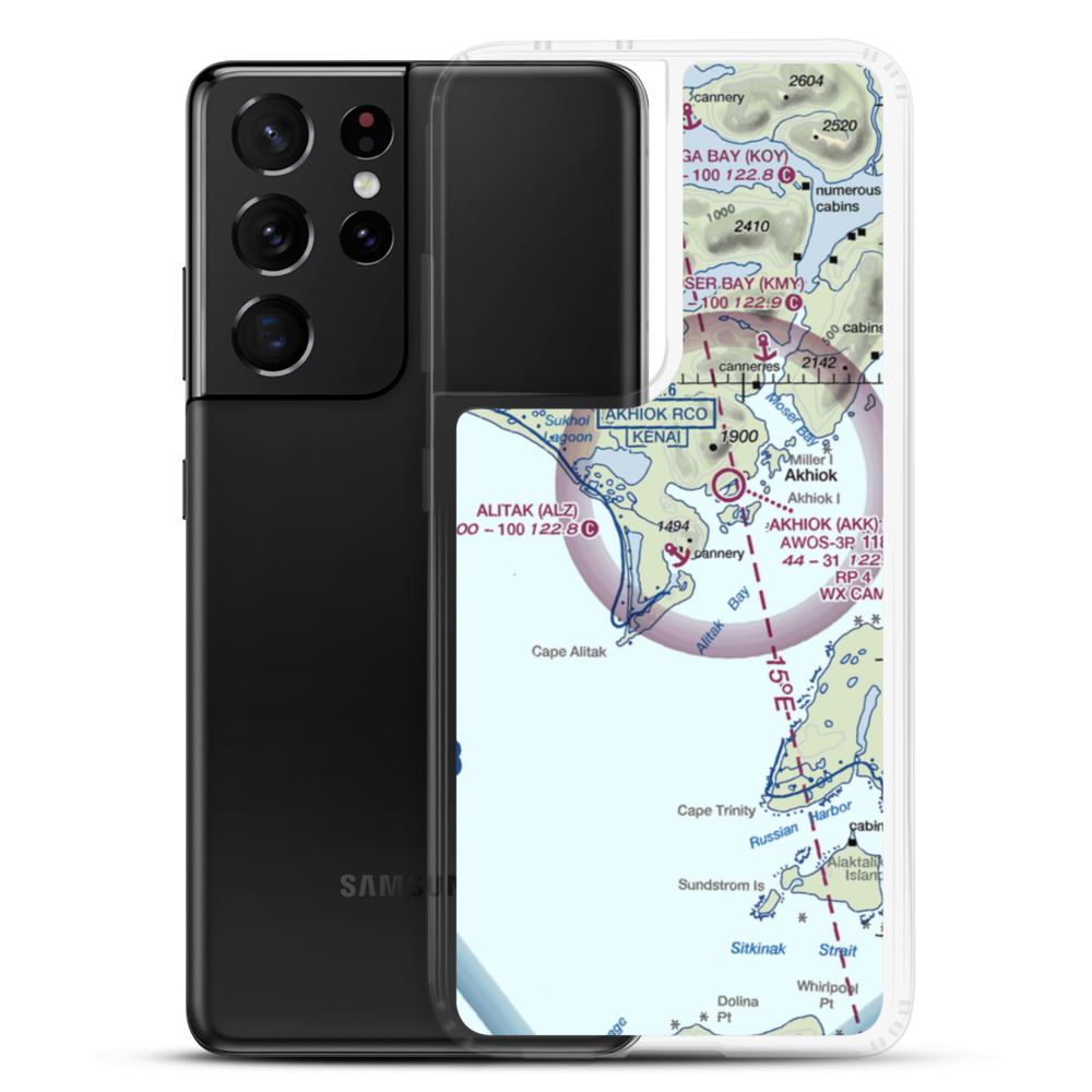 Alitak Seaplane Base (ALZ) VFR Sectional Samsung Case Samsung Galaxy S21 Ultra model shown