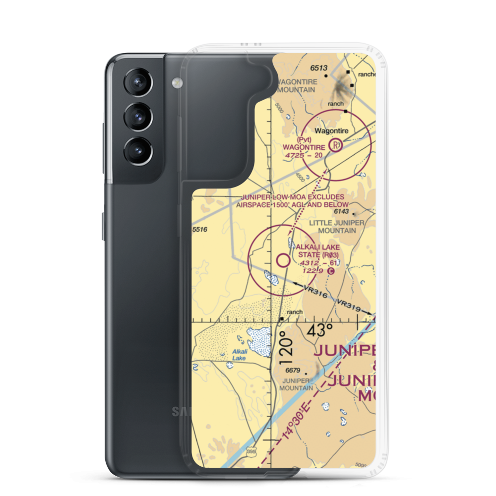 Alkali Lake State Airport (R03) VFR Sectional Samsung Case Samsung Galaxy S21 model shown