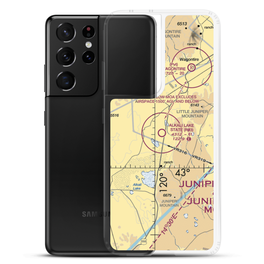 Alkali Lake State Airport (R03) VFR Sectional Samsung Case Samsung Galaxy S21 Ultra model shown