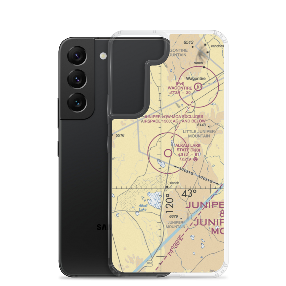 Alkali Lake State Airport (R03) VFR Sectional Samsung Case Samsung Galaxy S22 model shown