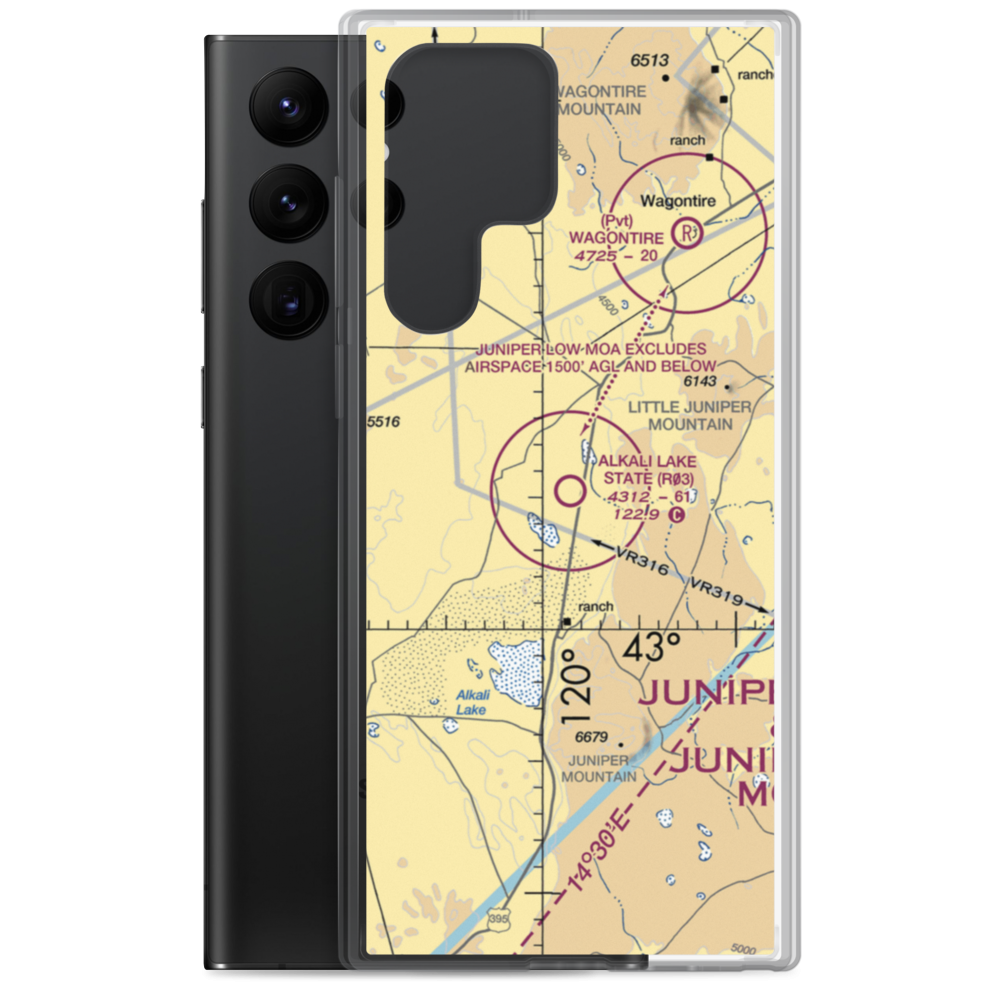 Alkali Lake State Airport (R03) VFR Sectional Samsung Case Samsung Galaxy S22 Ultra model shown