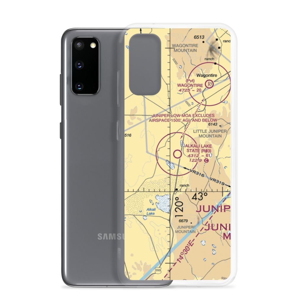 Alkali Lake State Airport (R03) VFR Sectional Samsung Case Samsung Galaxy S20 model shown