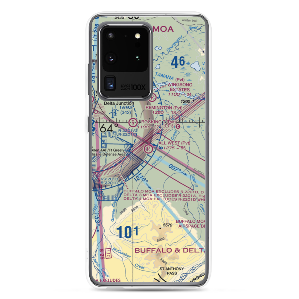All West Airport (AK77) VFR Sectional Samsung Case Samsung Galaxy S20 Ultra model shown
