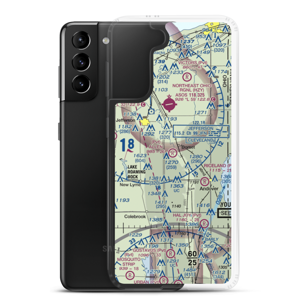 Allen Airport (8OH8) VFR Sectional Samsung Case Samsung Galaxy S21 Plus model shown