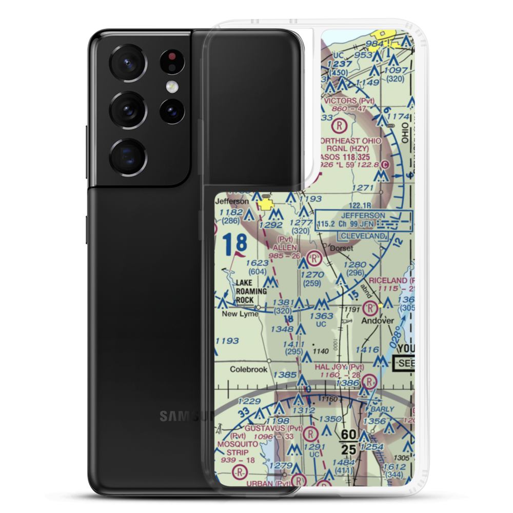 Allen Airport (8OH8) VFR Sectional Samsung Case Samsung Galaxy S21 Ultra model shown