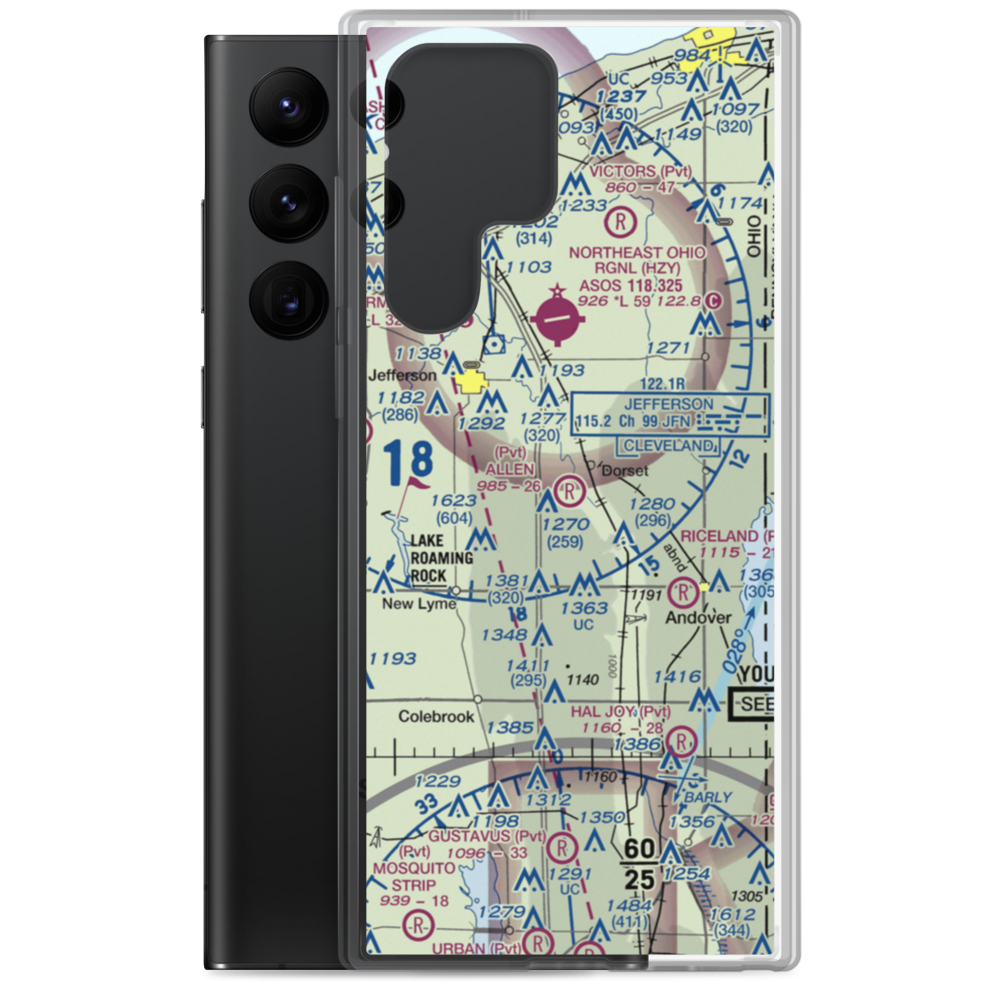 Allen Airport (8OH8) VFR Sectional Samsung Case Samsung Galaxy S22 Ultra model shown