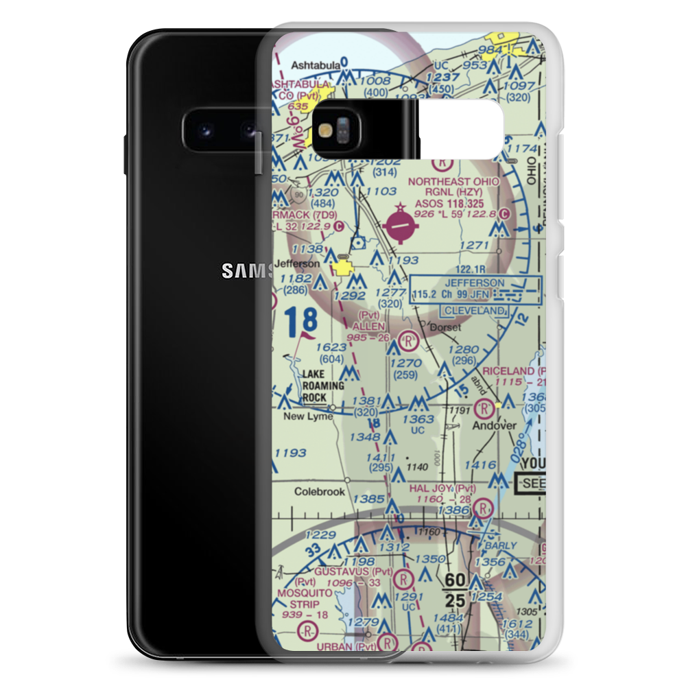 Allen Airport (8OH8) VFR Sectional Samsung Case Samsung Galaxy S10+ model shown